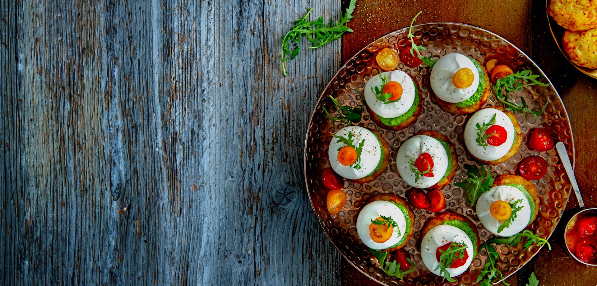 Rösti rondjes met burratina | Aviko Foodservice