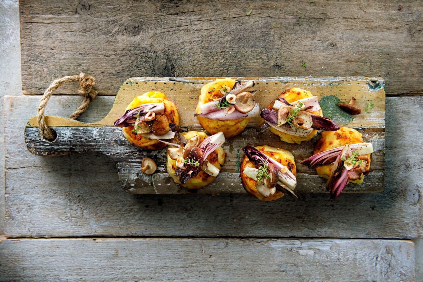 Recept Aviko Gratins Cream&Cheese met roodlof en paddestoelen