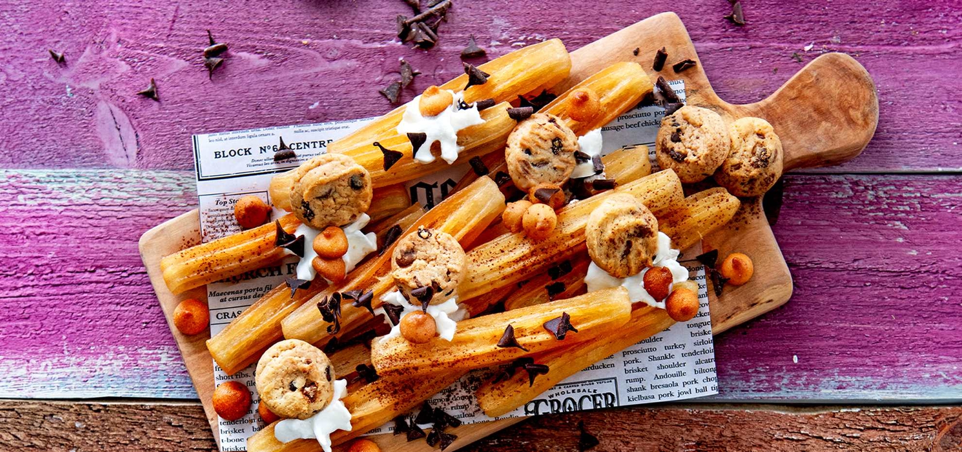 Churros Koekjes & Slagroom header