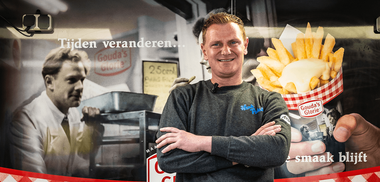 Portret van Henk Patat voor foodtruck