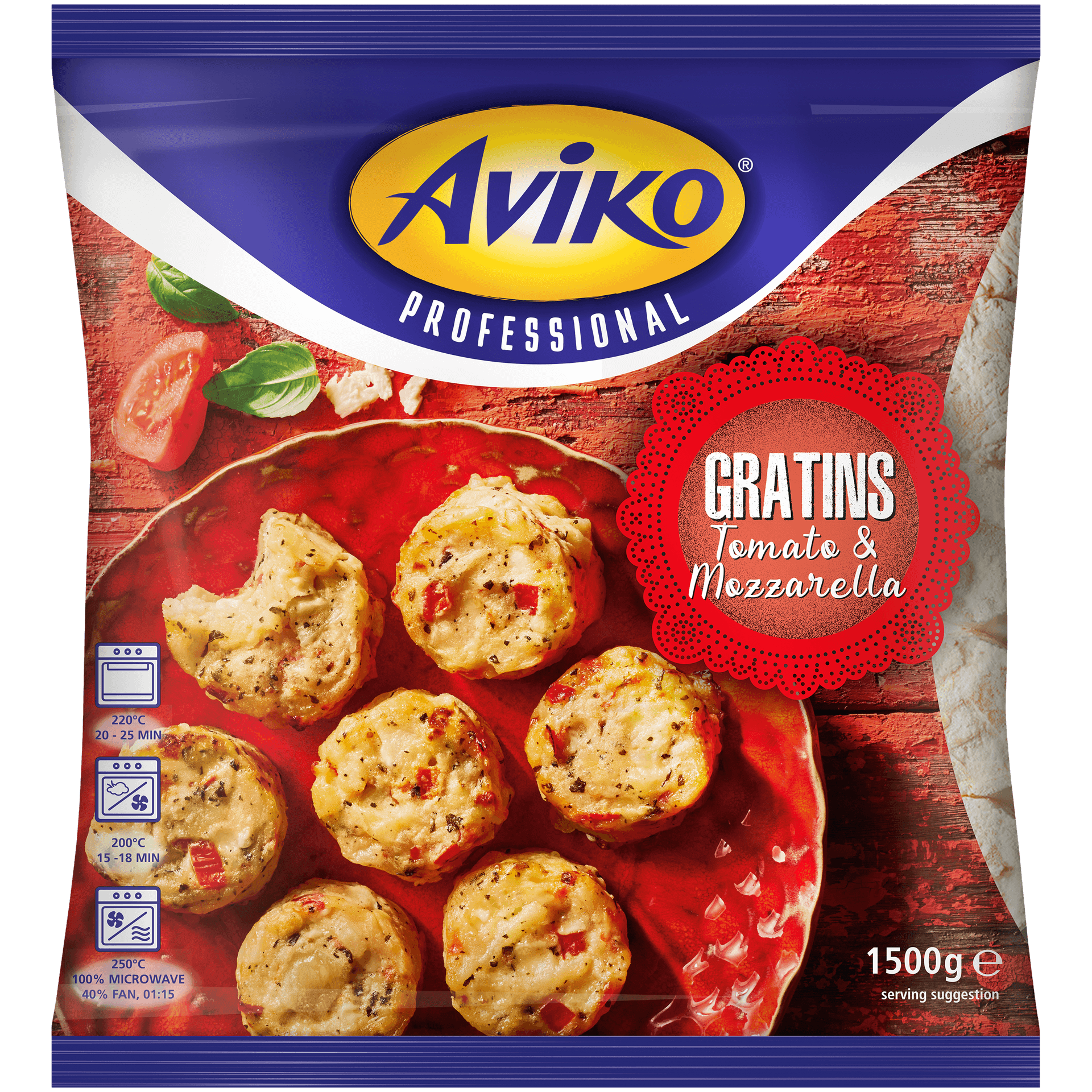 Aviko-Tomato_Mozzarella Gratin-1500g